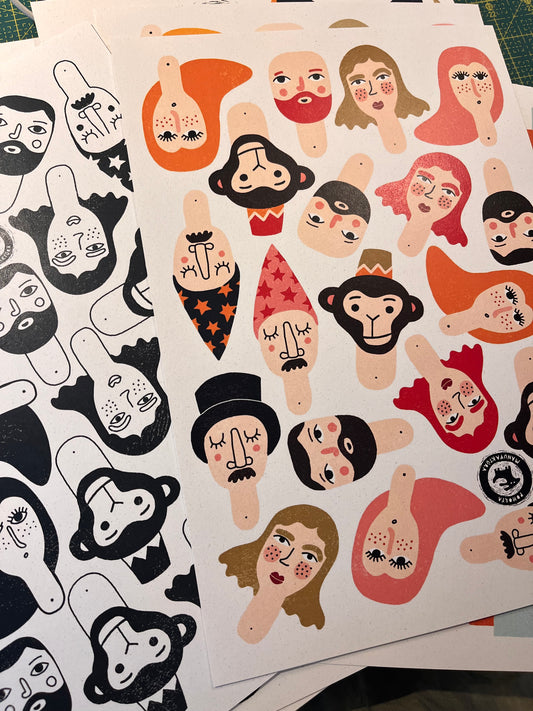 Cirkuszi papírfigurák